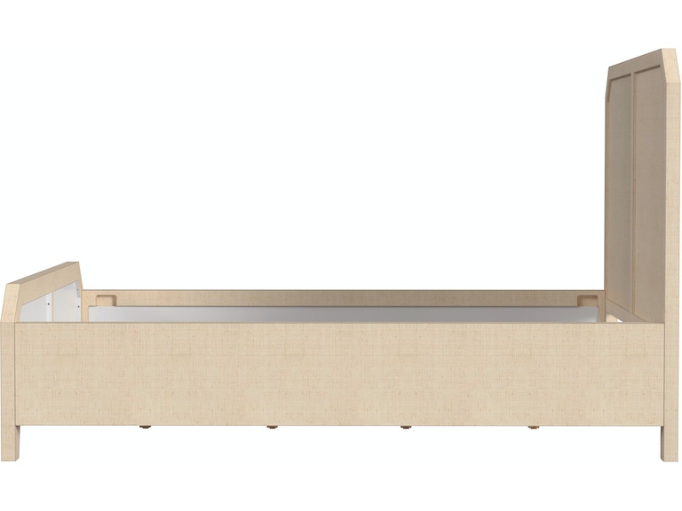 Bar Harbor Queen Raffia Panel Bed in Natural