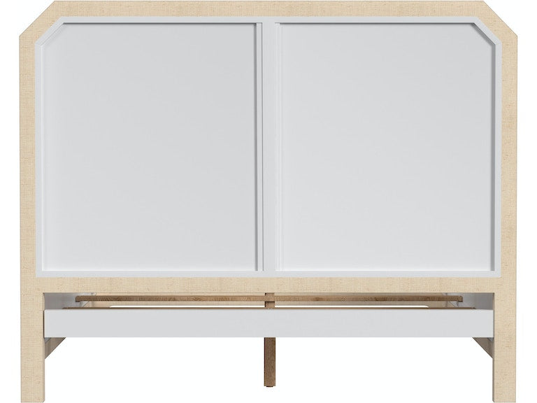 Bar Harbor Queen Raffia Panel Bed in Natural