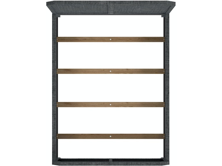 Bar Harbor Queen Raffia Panel Bed in Gray