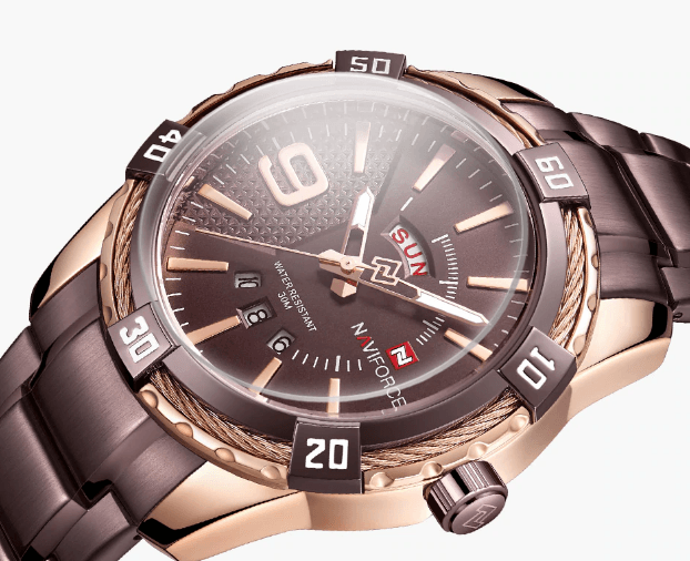 Men's Luxury Stainless steal Waterproof Watch With Day And Date Display Unique Design Perfect Gift In Modern Metal Men Wrist Watch Design
