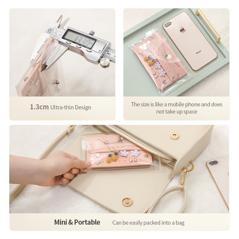 Mini Travel Jewelry Organizer Bag Clear TPU Gift Display Portable Storage Packaging Case Girl Earrings Jewellery Organizer Bags