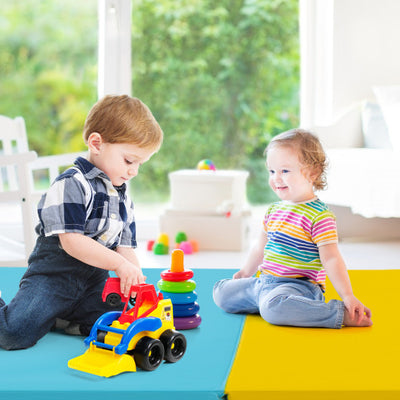5-Panel Folding Gymnastics Mat for Kids-Red