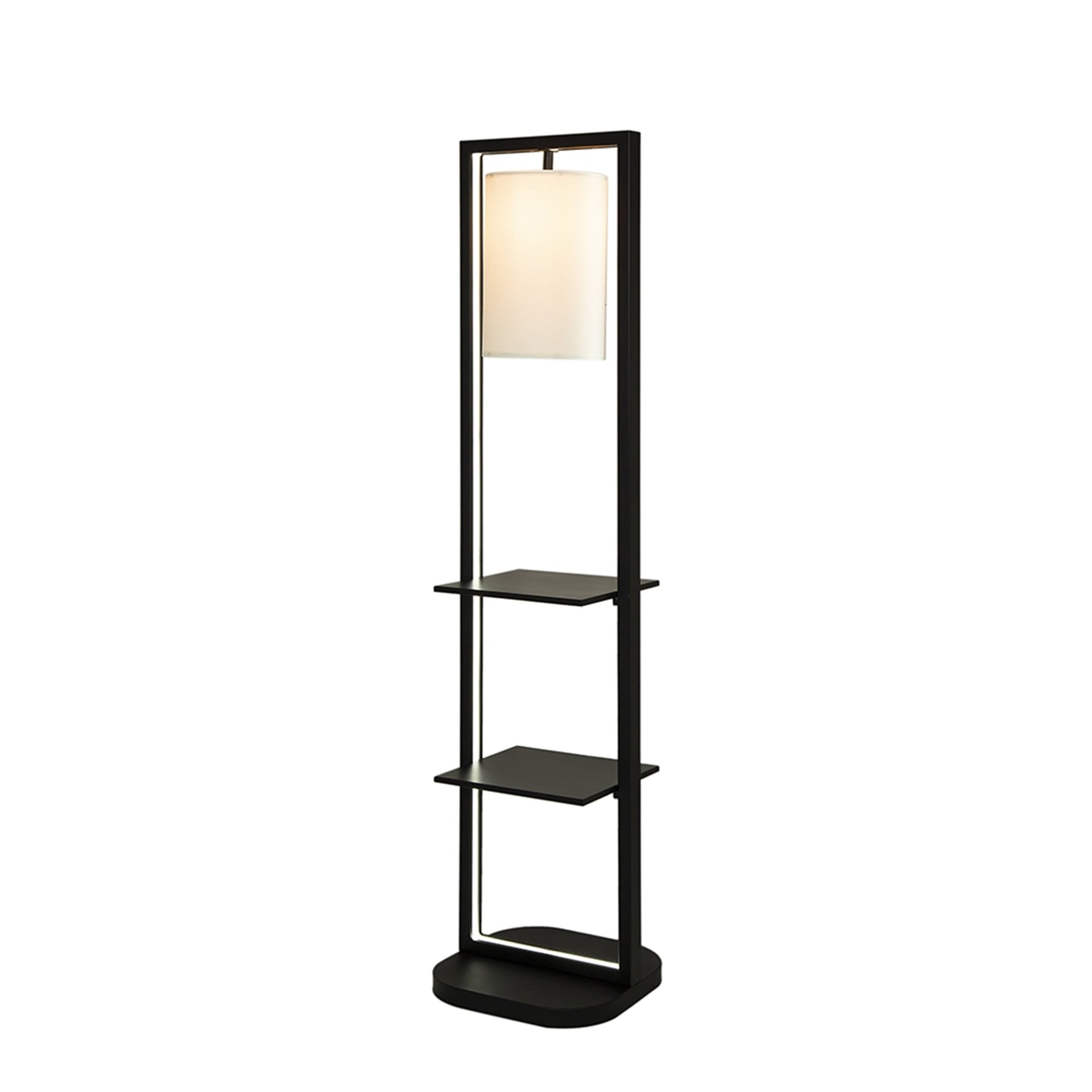 16.5x17x74' Two Tiered Vertical Shelving Stand with Light (Not include Bulb)