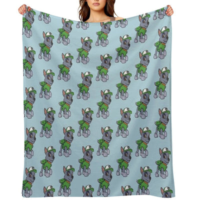 Paw Patrol Blanket, Mug, Shower Mat with Rocky! Plush Throw Blanket
