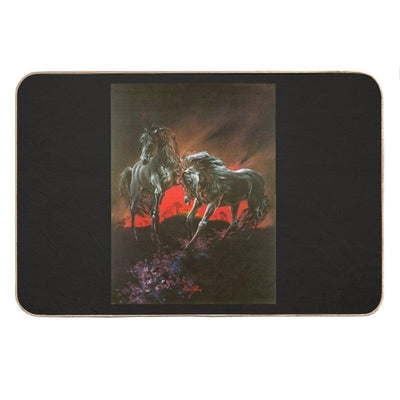 Dark Horses Bath Mat