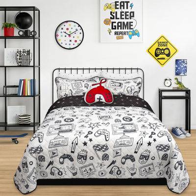 Woven Printed Quilt Bedding Set 2 Piece Twin Gaming