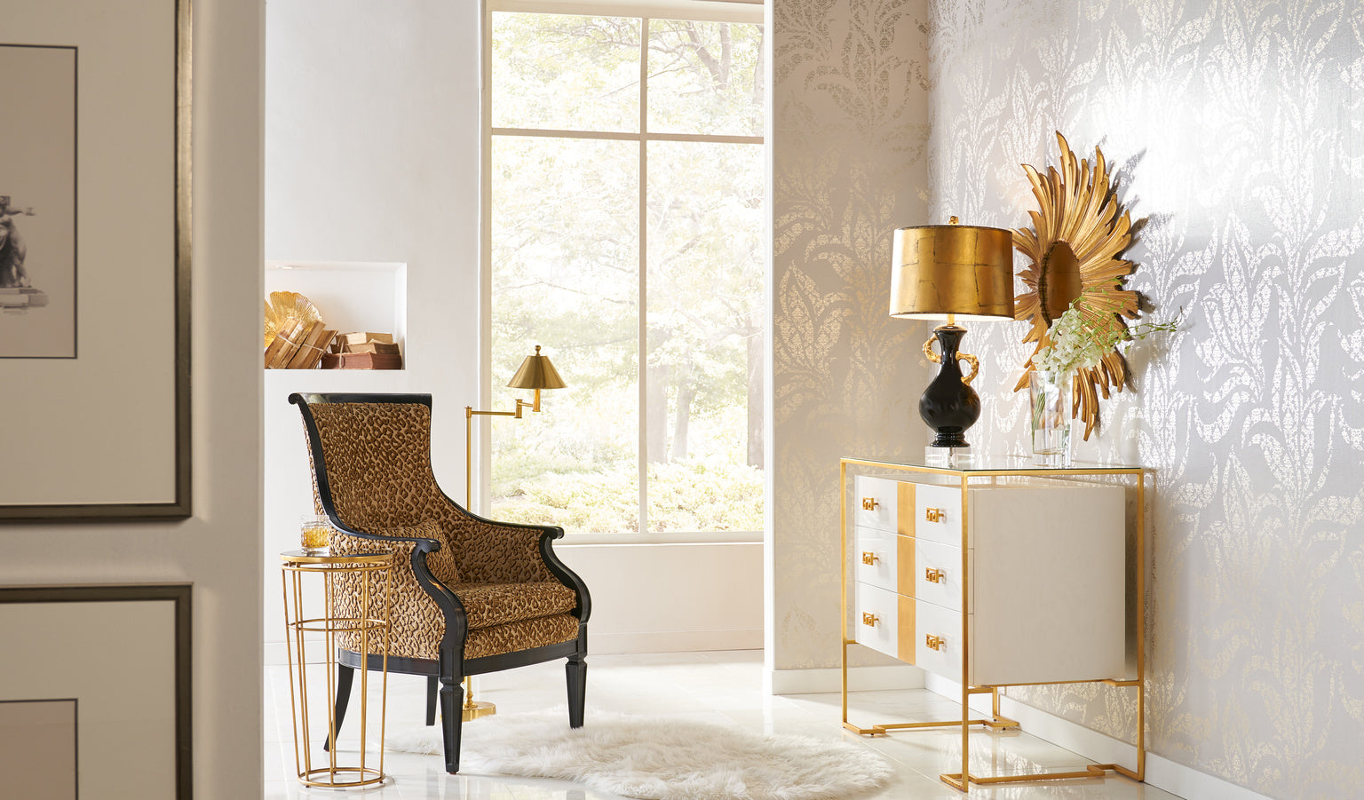 Ashbourne Floor Lamp - Gold by Wildwood
