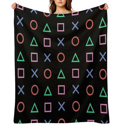 Classico Controller Buttons Icon Throw Blanket