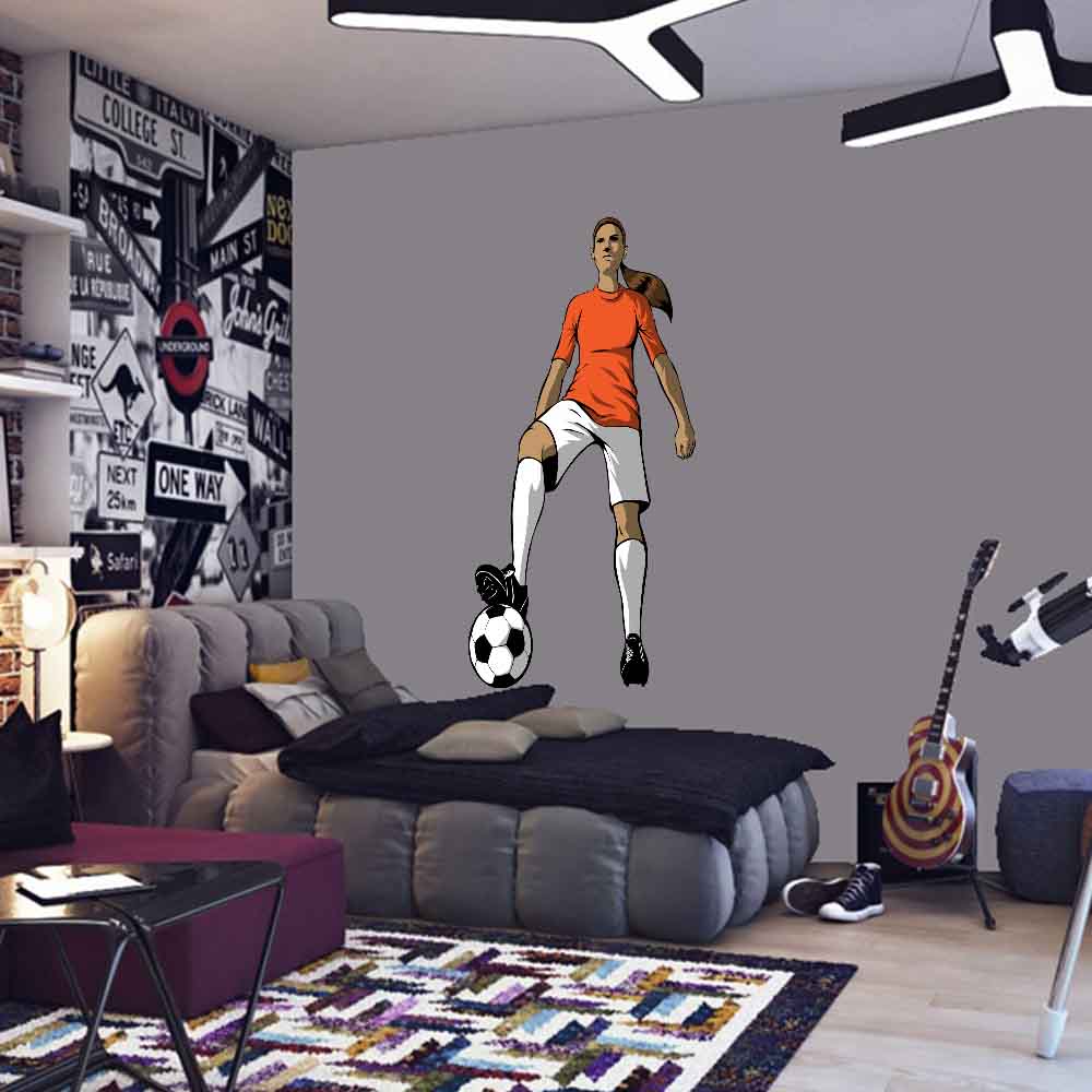 Winn Soccer Girl Wall Decal (5 Sizes Available)