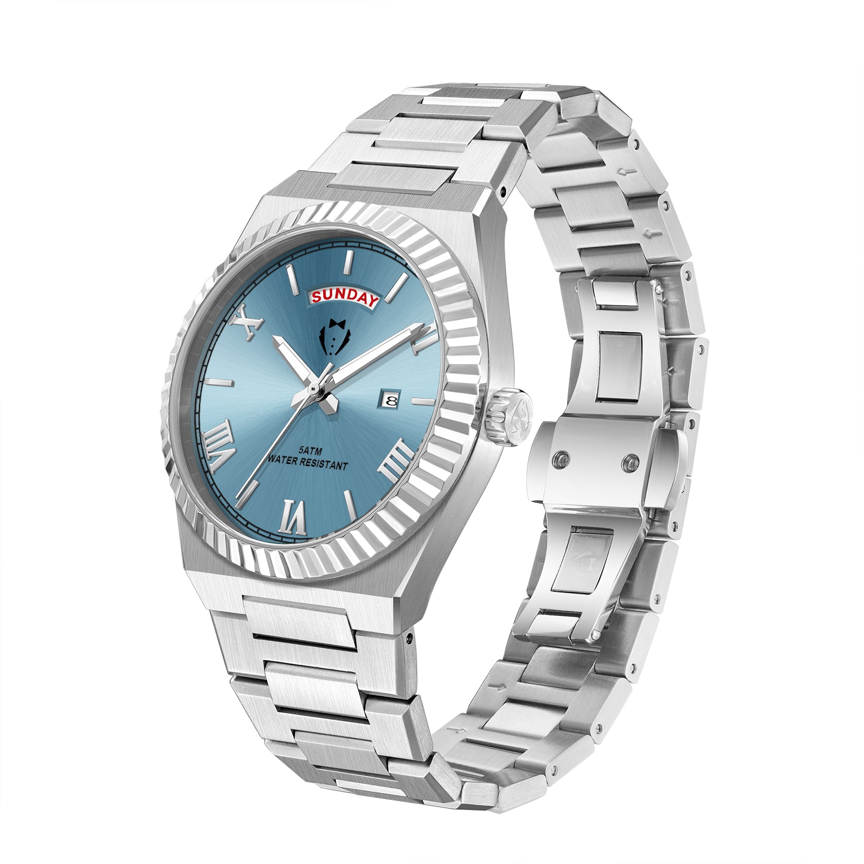 BLACK TIE MENS DIAMOND CUT WATCH