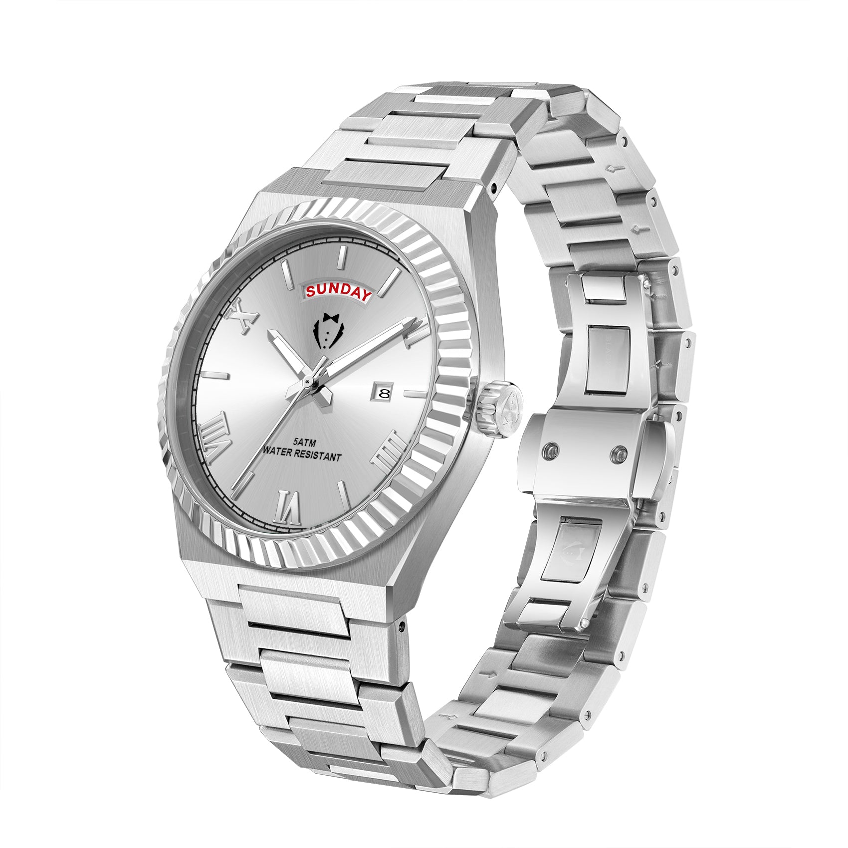 BLACK TIE MENS DIAMOND CUT WATCH
