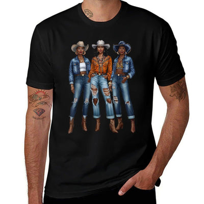 Black Cowgirl Vibes Melanin Black History Texas Breathable T-Shirt