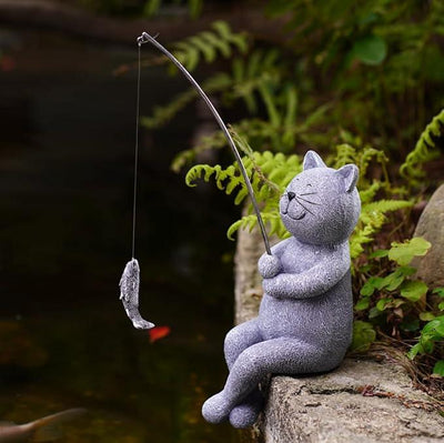 Goodeco Fishing Cat Garden Statue – 10