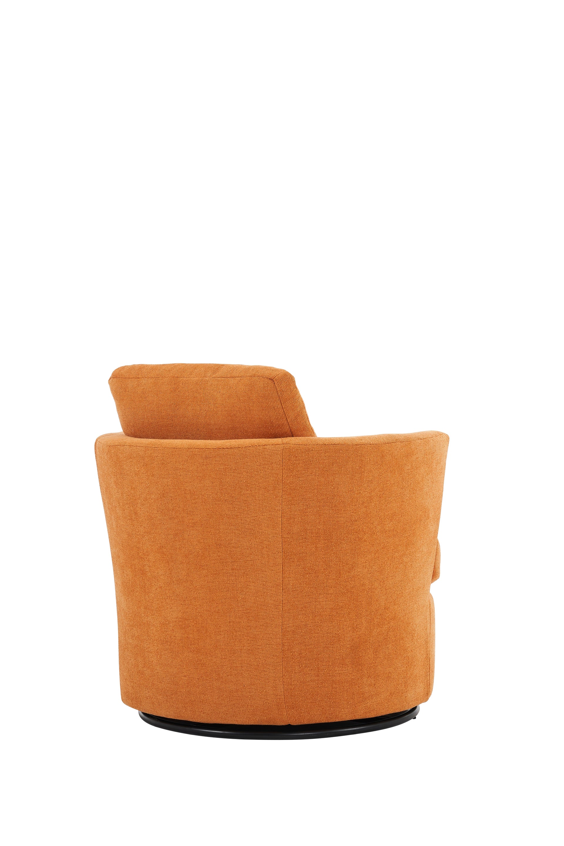 Rotating bucket chair comfortable circular sofa chair in living room, 360 degree rotating bucket club chair (Yellow)