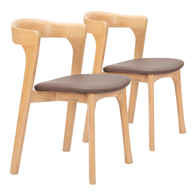 Pioro Dining Chair (Set of 2) Brown & Natural
