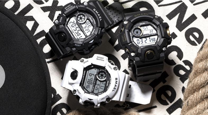 Digital Mens Sports Waterproof 50 M Watches With Auto Date relogio masculino Army Military Sports Unisex Watch
