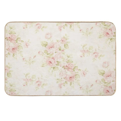Flowers Fade-Resistant Bath Mat