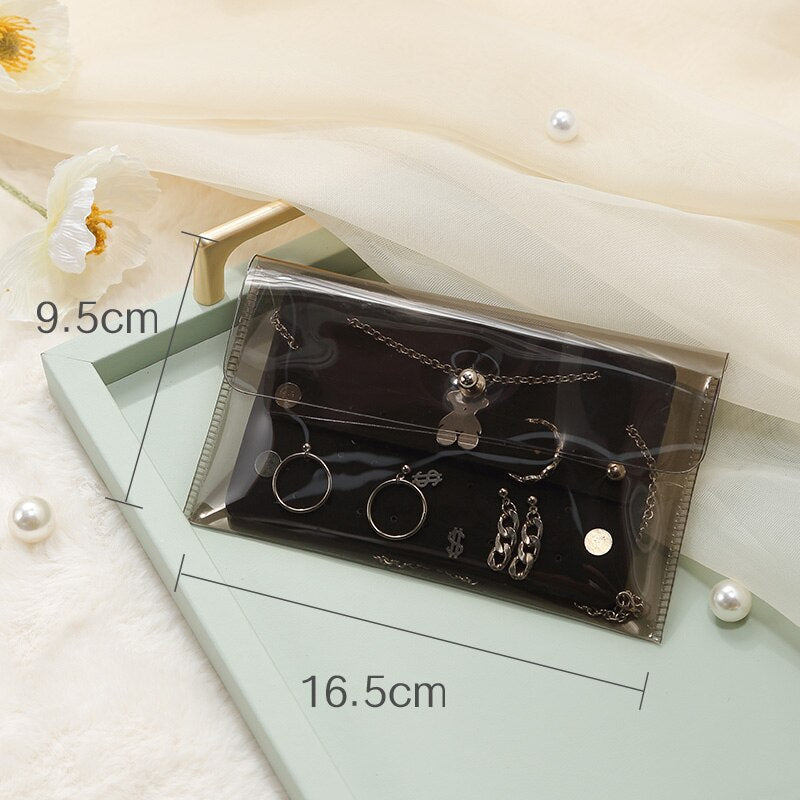 Mini Travel Jewelry Organizer Bag Clear TPU Gift Display Portable Storage Packaging Case Girl Earrings Jewellery Organizer Bags