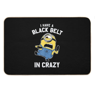 Despicable Me Minions Black Belt In Crazy Graphic Bath Mat