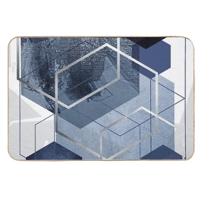 Blue And Grey Geo Multi-Purpose Bath Mat