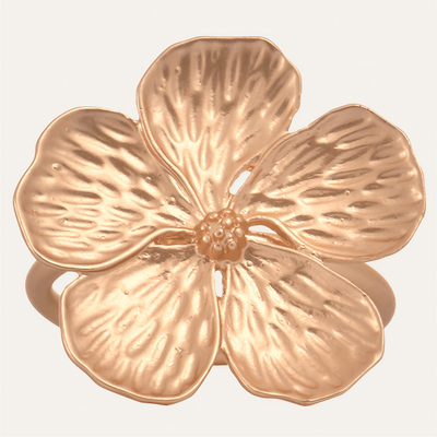 Gold Floral Napkin Rings – Golden Elegance