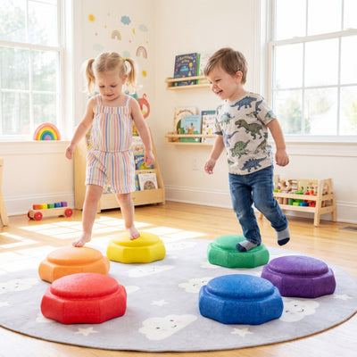 6-Piece Stepping Stones for Kids for Sensory Play and Coordination