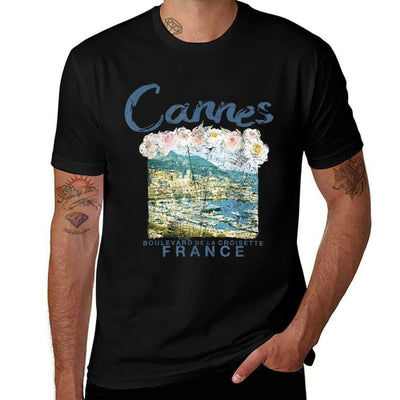 FRANCE Cannes French Riviera Vintage Travel T Tagless Design T-Shirt