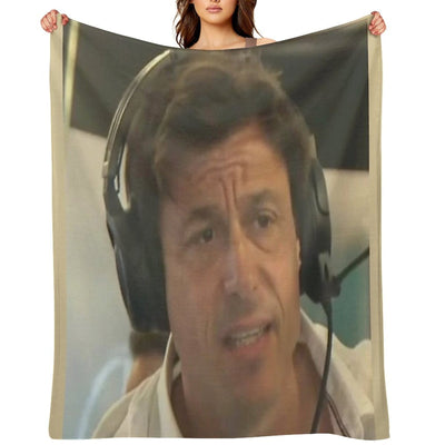 Confused Toto Wolff Velvety-soft Throw Blanket
