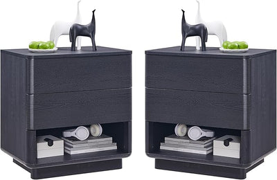 Nightstand Set of 2 with Charging Station, 22