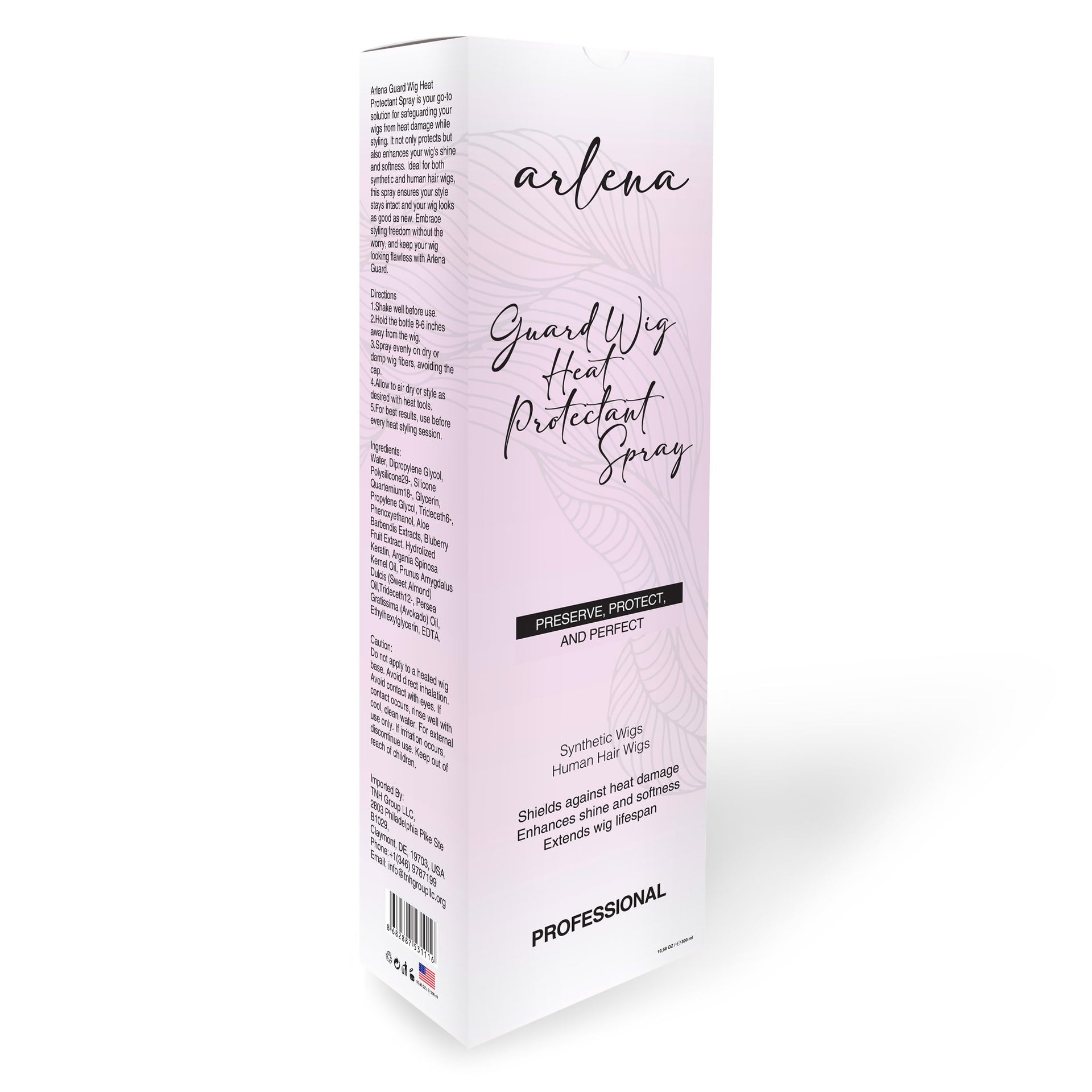 ARLENA Guard Wig Heat Protectant Spray - 10.5 oz - Shields Synthetic & Human Hair Wigs Against Heat Damage, Enhances Shine & Softness, Made in USA with Keratin, Argan Oil, Almond & Avocado Oils