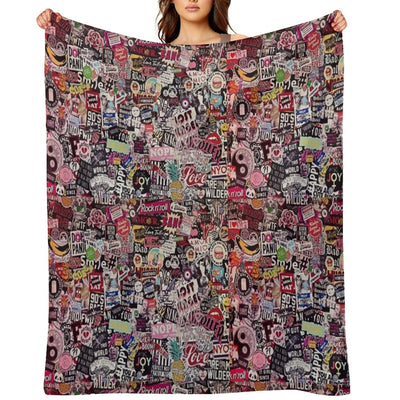 R PLACE MODIFIED 90S Travel-friendly Throw Blanket