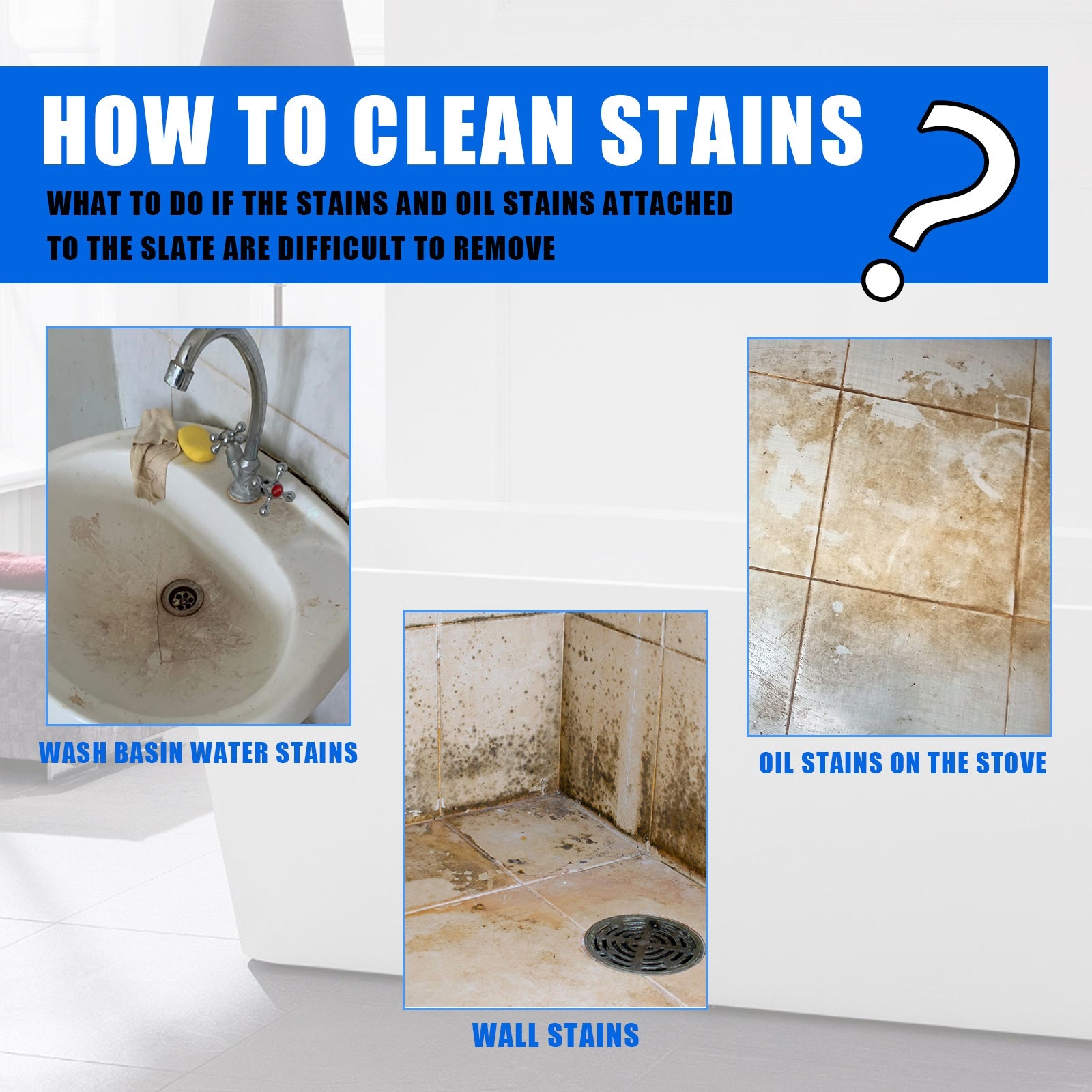 Stone Cleaning Spray, Domestic Kitchen Marble Tile Decontamination Repair Scratch Cleaner