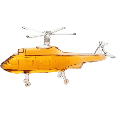 Helicopter Wine & Whiskey Decanter Black Hawk Chopper 8