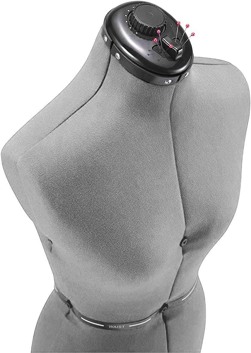 FAMILY DRESSFORM  Small Adjustable Mannequin Dress Form - Grey