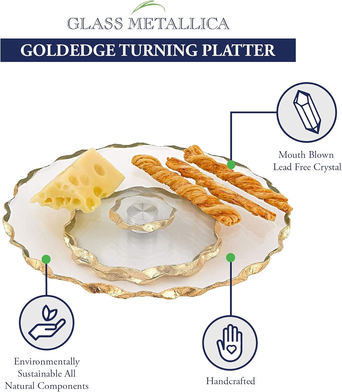 Goldedge Hand Decorated Gold Leaf Chiseled Edge 13
