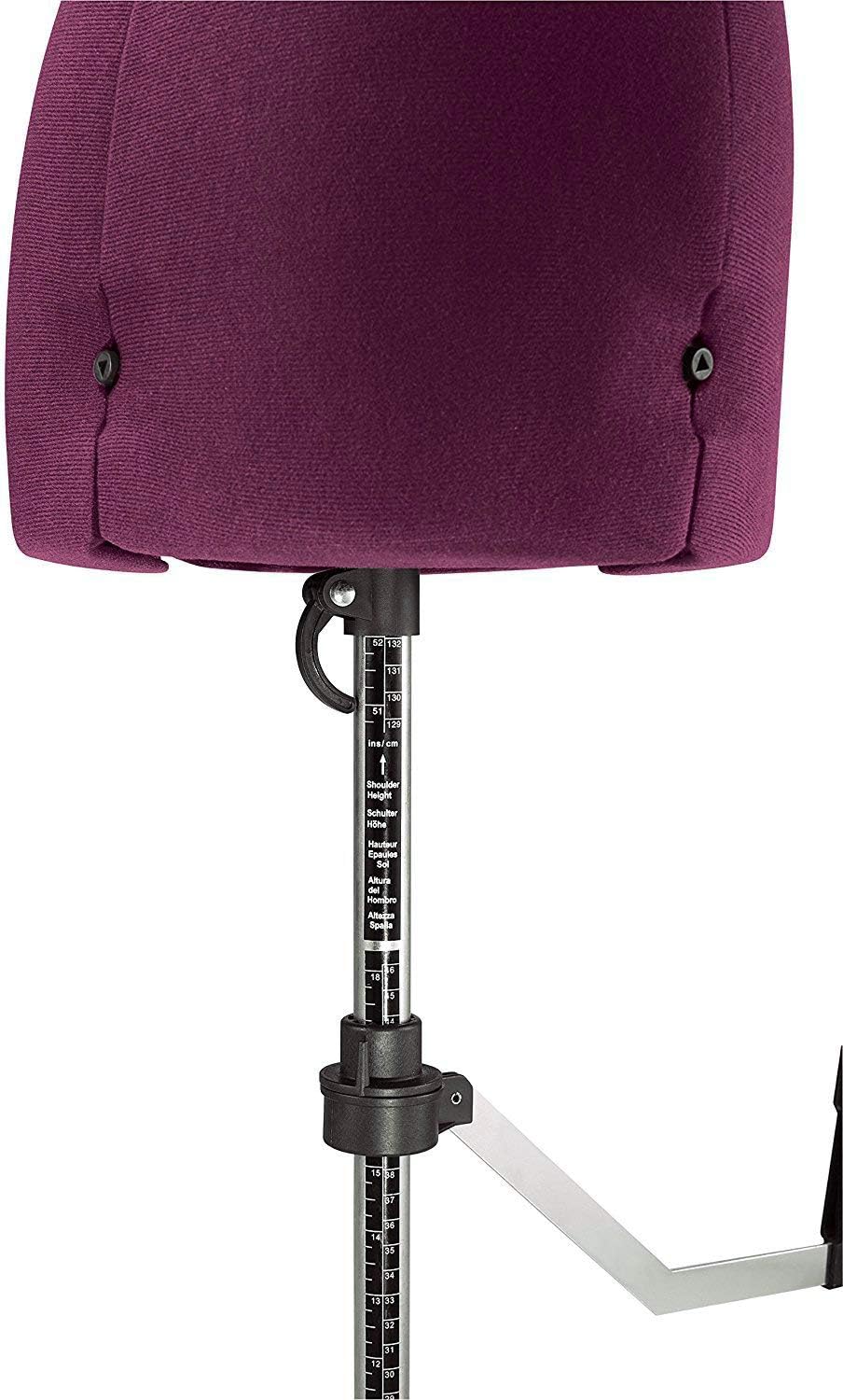 FAMILY DRESSFORM Medium Adjustable Mannequin Dress Form - Burgundy