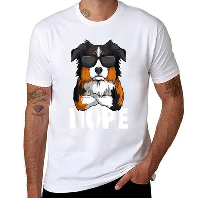 Australian Shepherd Aussie Dog Rolled Sleeves T-Shirt