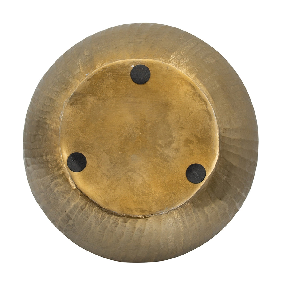 13.5x13.5x11.5' Aluminum Chisel Flower Vase, Gold