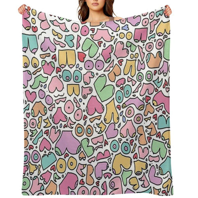 Fun Boobies Throw Blanket
