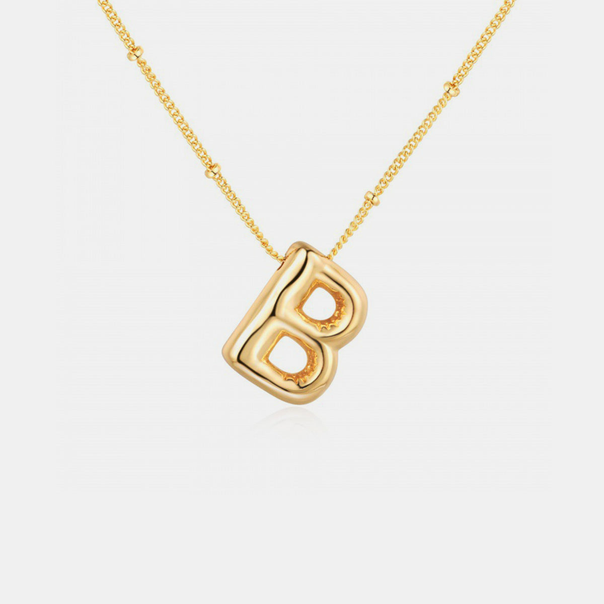 Gold Initial Letter Pendant Necklace