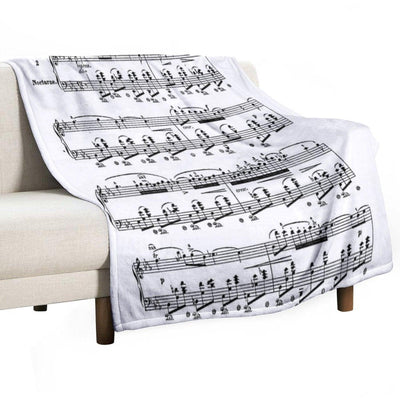 Chopin Nocturne Throw Blanket