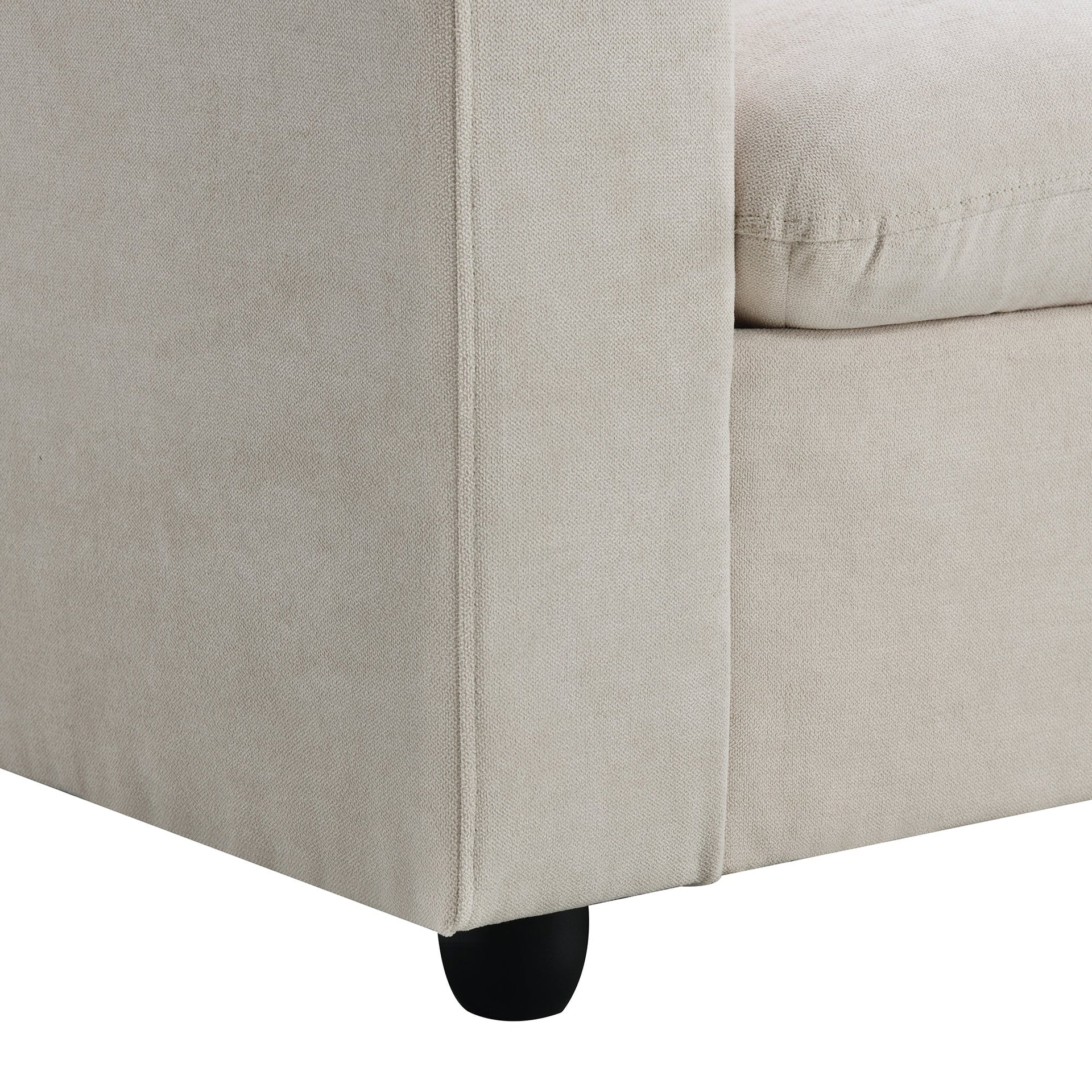 101*66' Modern Sectional Sofa with Throw Pillows,Cloud L-shaped Couch Set with Wide Seat,4 seat Polyester Comfy Fabric Couch Set with Movable Ottoman for Living Room, Apartment, Office,4 Colors
