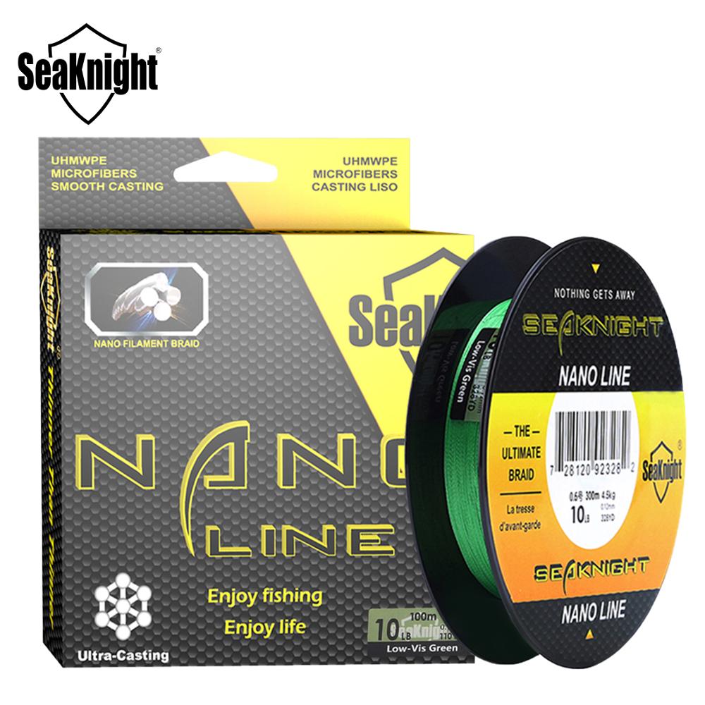 SeaKnight NANO 100M 300M 4 Strands Braided Fishing Lines Multifilament PE Fishing Line 4LB 6LB 8LB 10LB Diameter 0.07-0.12mm