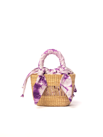 Ayine Bag Mini - Natural w/ Purple and Pale Lining