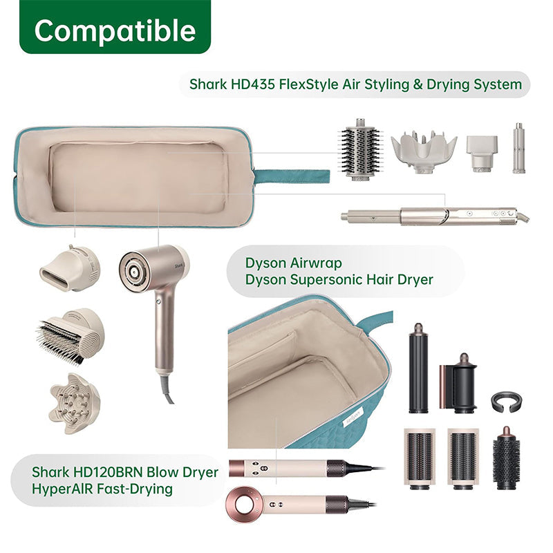 Beige Case for Dyson Airwrap & Revlon Tools: Travel Bag & Organizer.