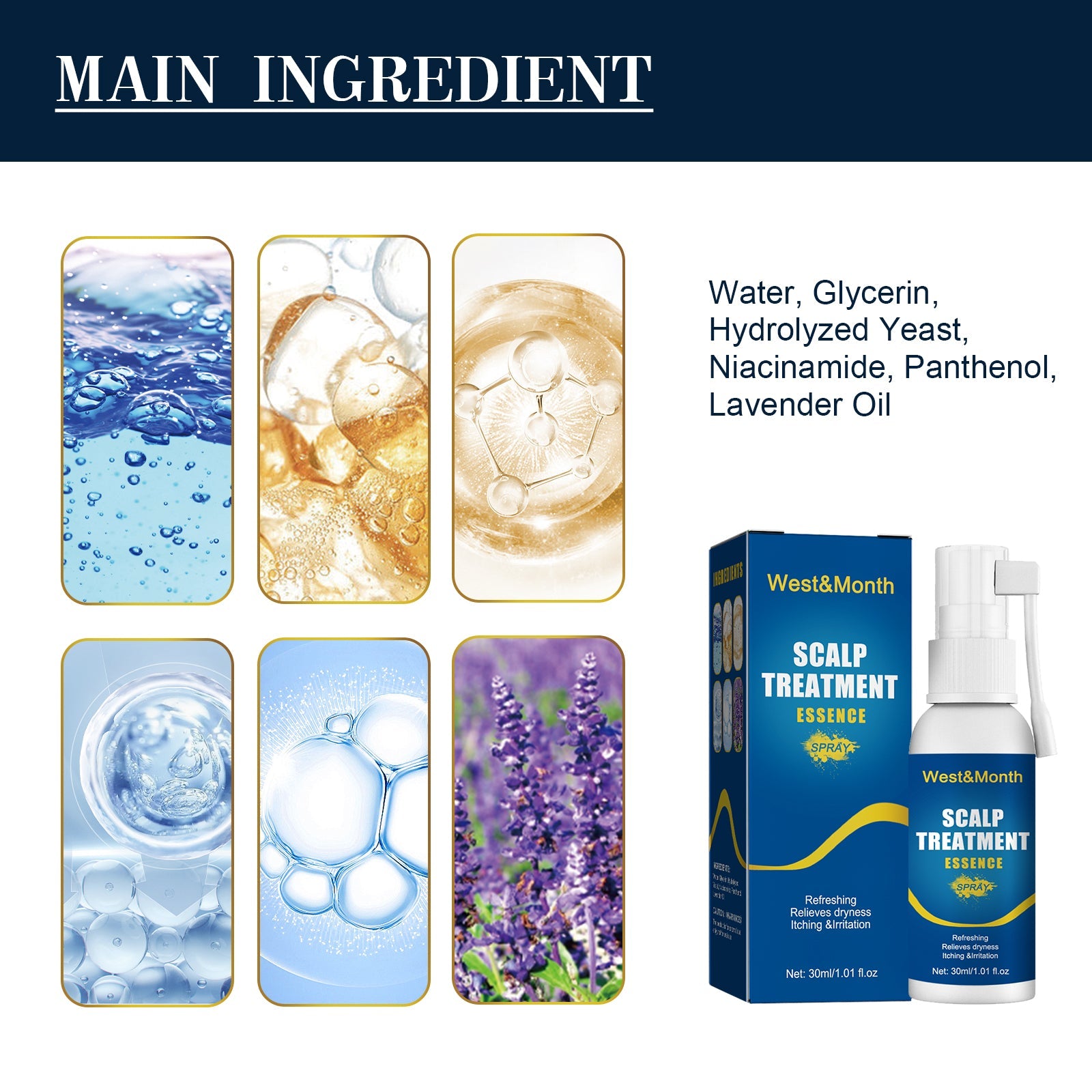 Scalp Treatment Essence Spray, Hair Care And Repair Damaged Hair Follicle Hair Root Treatment Spray