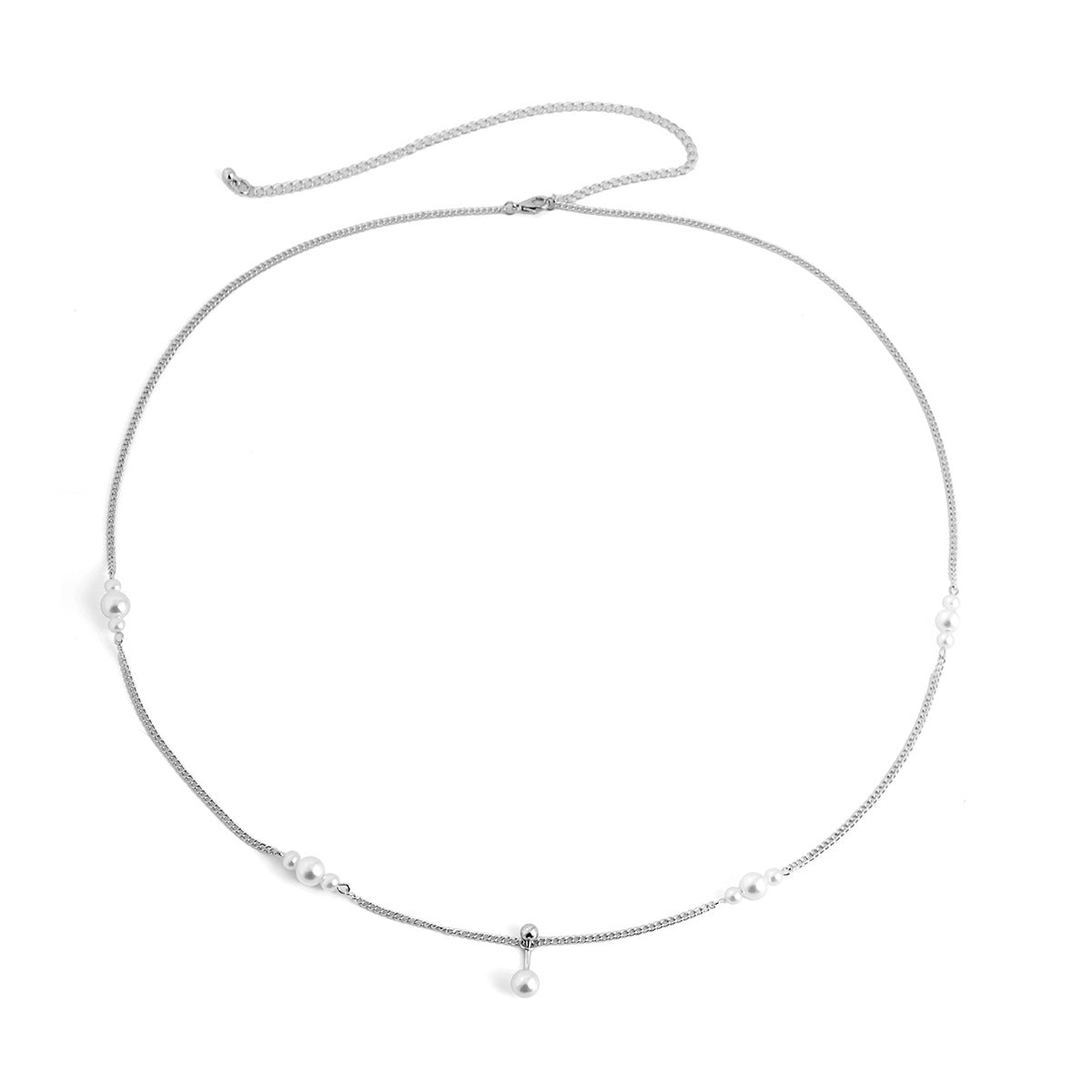 Zircon navel nail body chain sexy imitation pearl tassel chain
