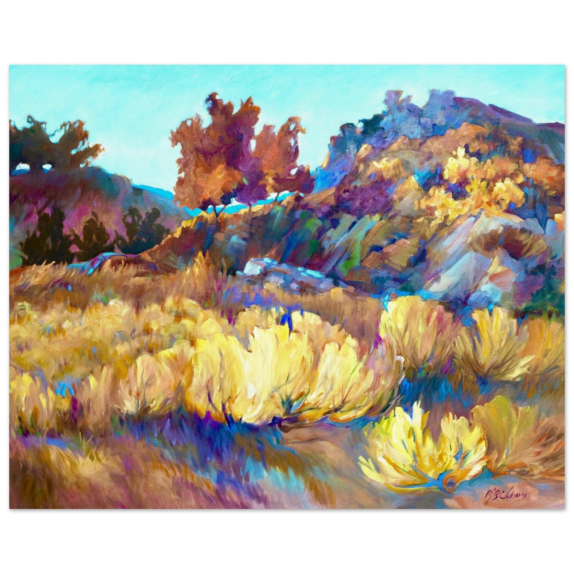 'Rock Ridge' Landscape I 16x20 Museum-Quality Matte Paper Poster | Original Artwork by American Artist Barbara Cleary