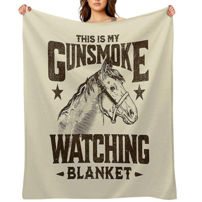 This Is My GUNSMOKE Watching Blanket Funny Retro TV Throw Blanket Throw Blanket