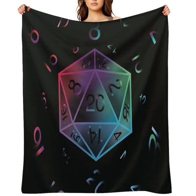 D20 Dungeons And Dragons Dice Throw Blanket